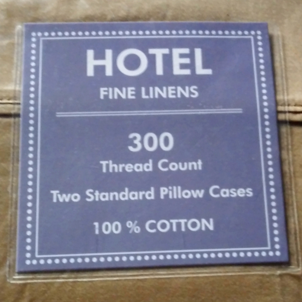 Hotel Style 300 Thread Count Pillow Cases Set Of 2 Tan Taupe Brownish